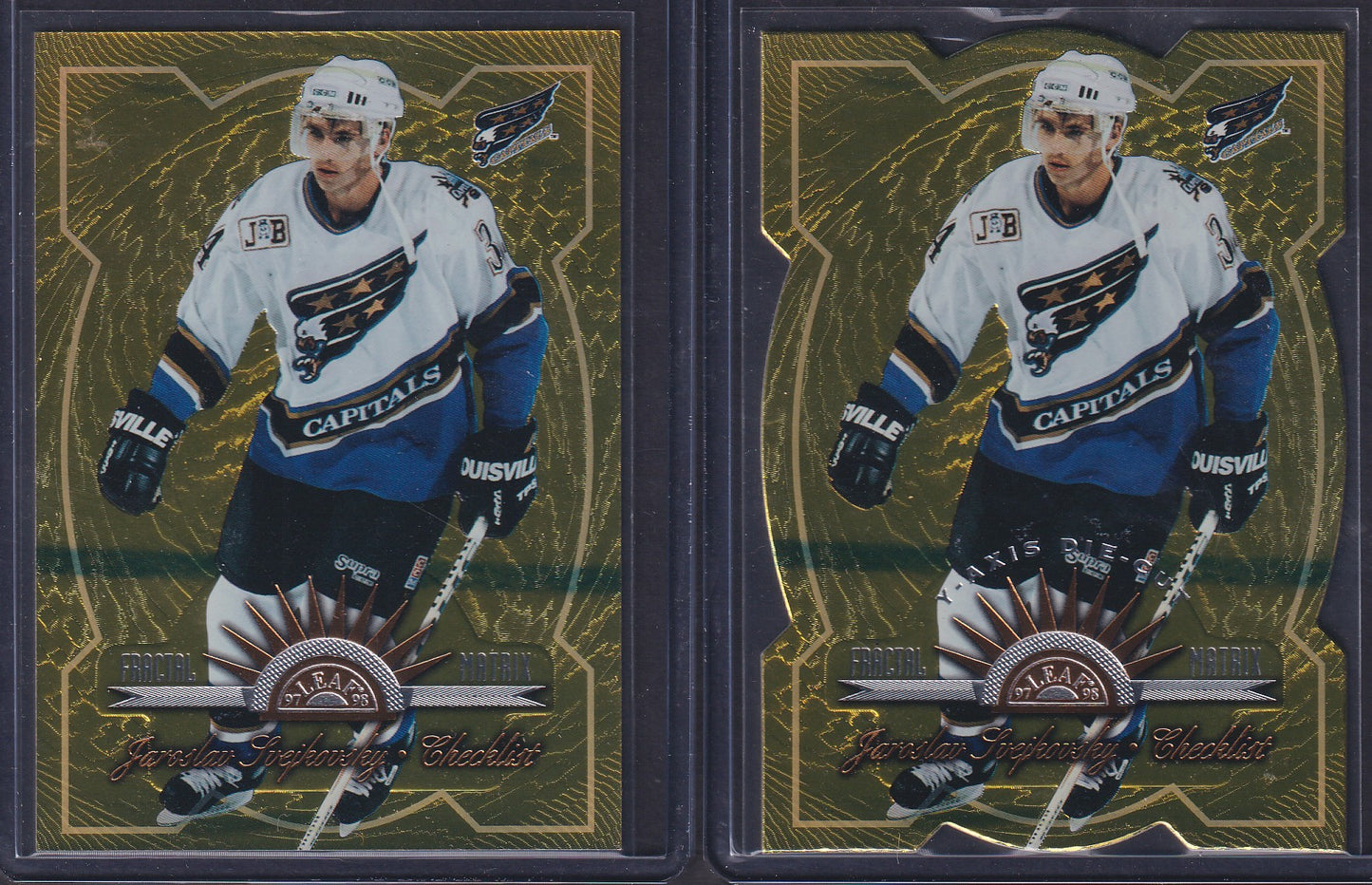 JAROSLAV SVEJKOVSKY- 1997 Donruss Leaf Fractal Matrix & Z-Axis Die Cut #67, /200