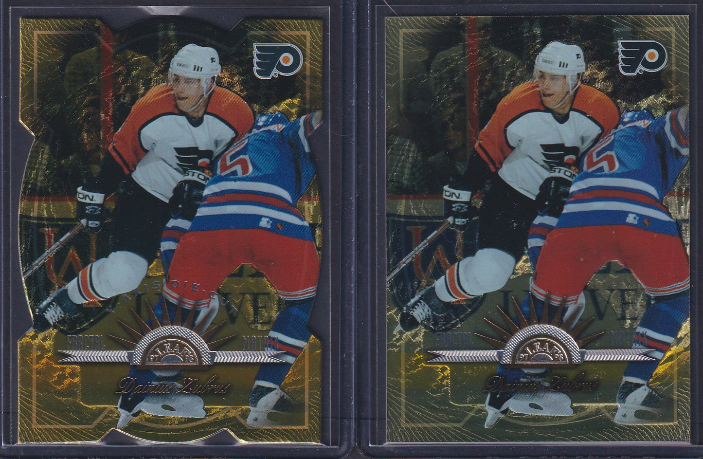 DAINIUS ZUBRUS - 1997 Donruss Leaf Fractal Matrix & Z-Axis Die Cut #124, /200