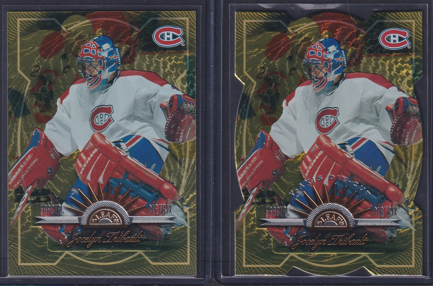 JOCELYN THIBAULT - 1997 Donruss Leaf Fractal Matrix & Z-Axis Die Cut #42, /200