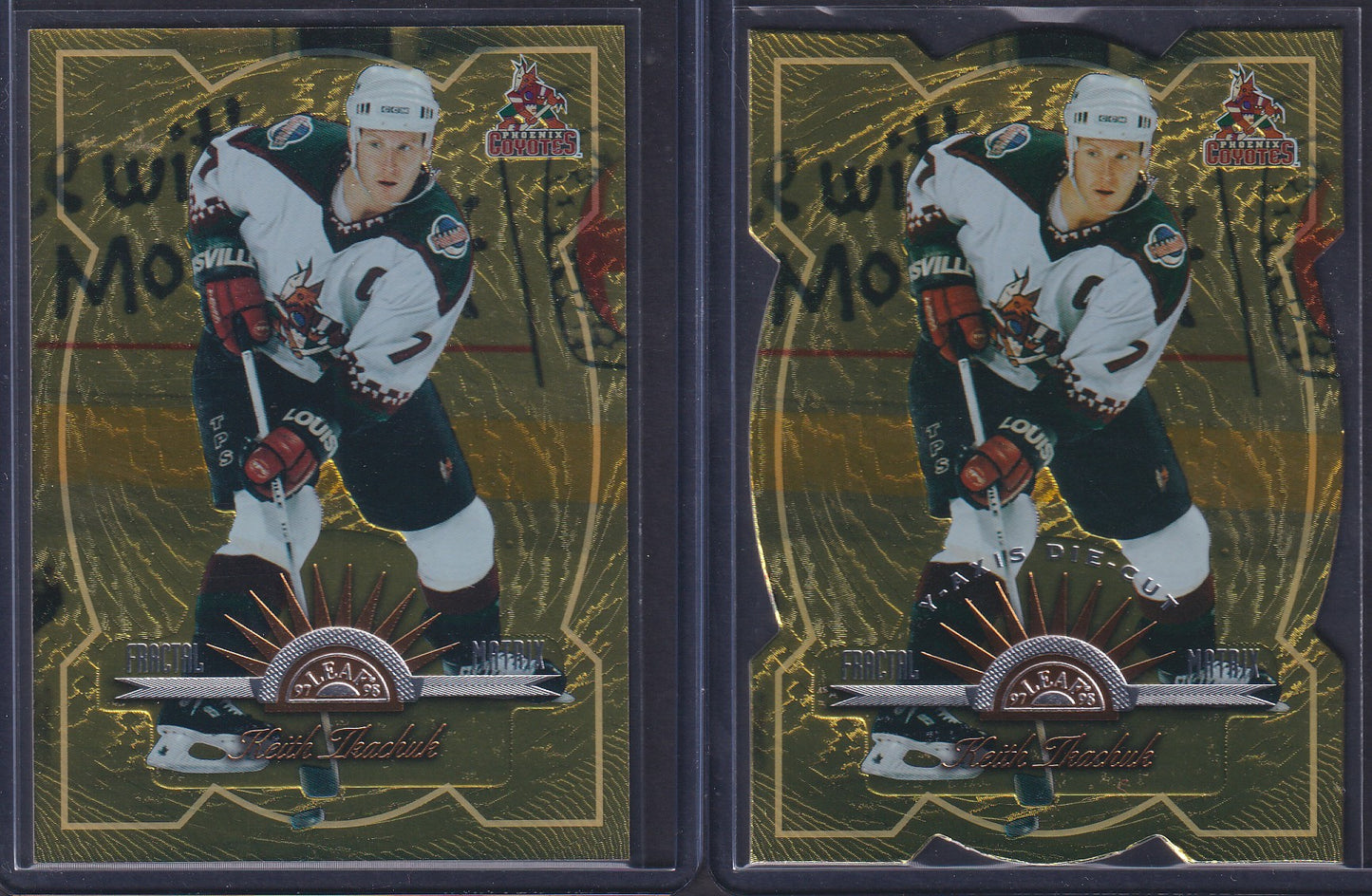 KEITH TKACHUK - 1997 Donruss Leaf Fractal Matrix & Z-Axis Die Cut #73, /200