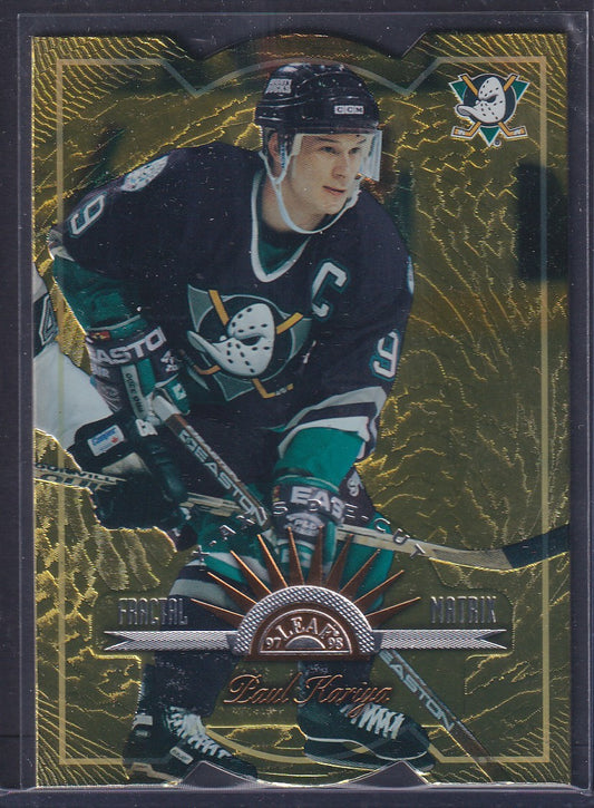 PAUL KARIYA - 1997 Donruss Leaf Fractal Matrix Z-Axis Die Cut #6, /400