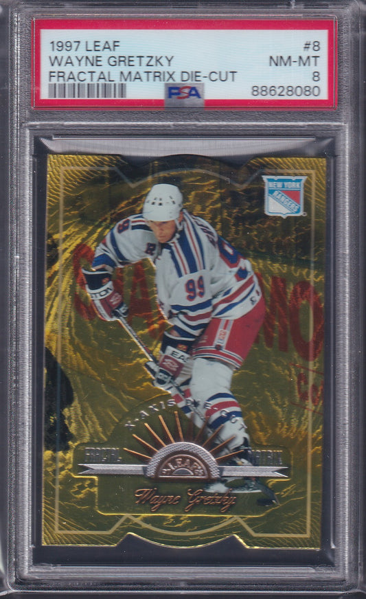 WAYNE GRETZKY - 1997 Donruss Leaf Fractal Matrix Z-Axis Die Cut #8, /400