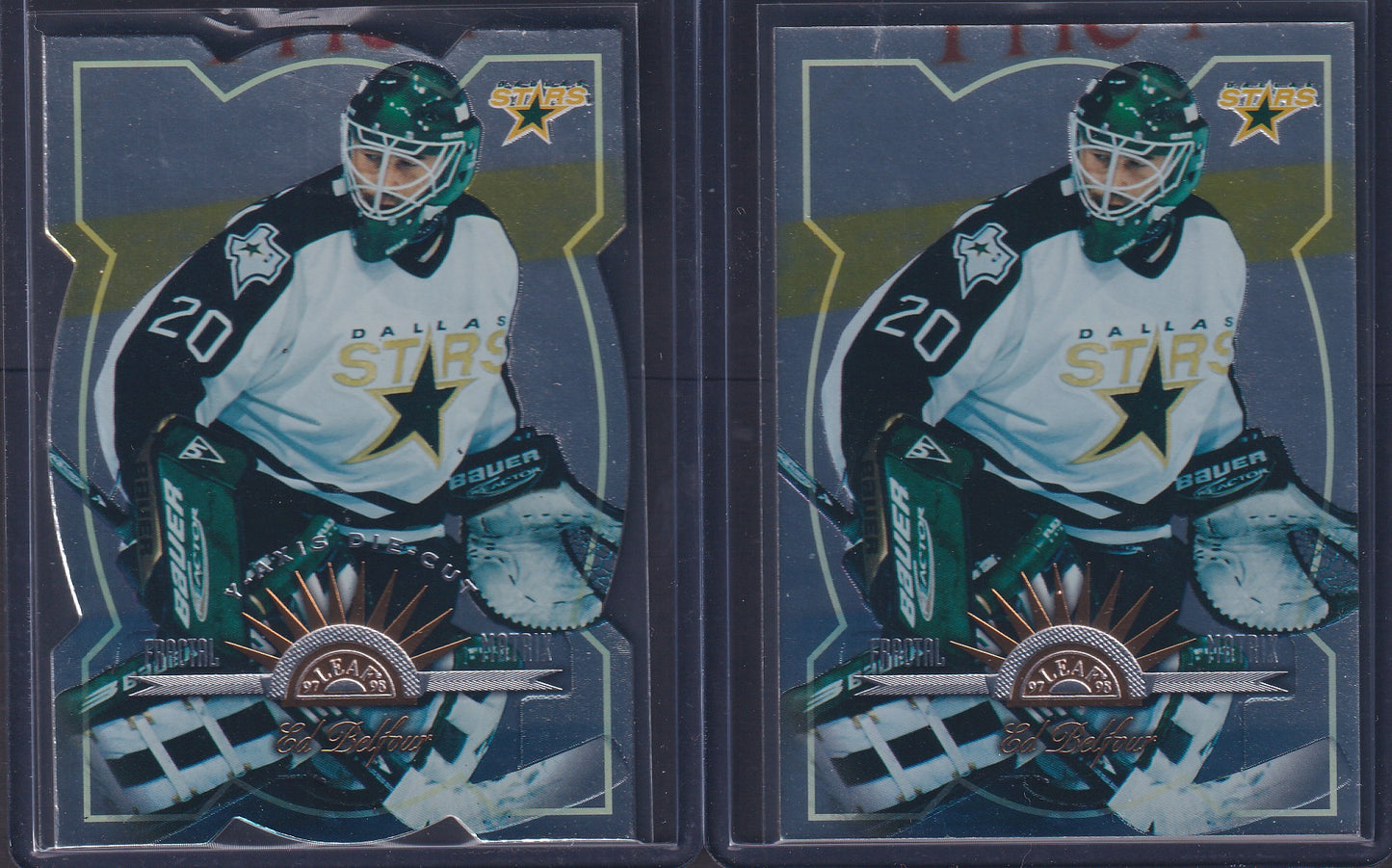 ED BELFOUR - 1997 Donruss Leaf Fractal Matrix & Y-Axis Die Cut #87, /200