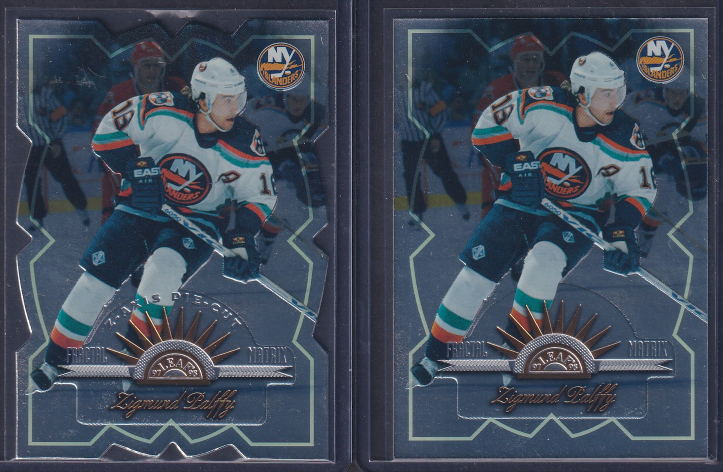 ZIGMUND PALFFY - 1997 Donruss Leaf Fractal Matrix & Y-Axis Die Cut #55, /100