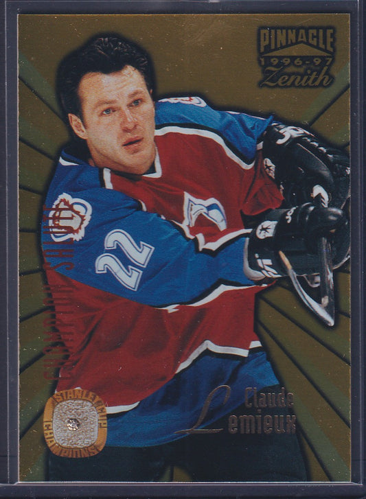 CLAUDE LEMIEUX - 1996 Pinnacle Zenith Champion Salute REAL DIAMOND #10, SSP