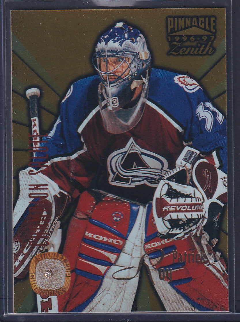 PATRICK ROY - 1996 Pinnacle Zenith Champion Salute REAL DIAMOND #11, SSP