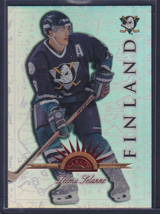 TEEMU SELANNE - 1997 Donruss Leaf International UNIVERSAL ICE /250 #18