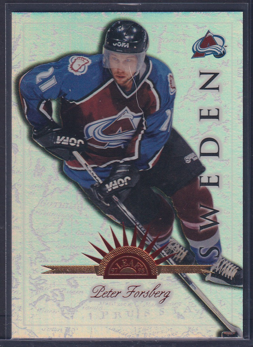 PETER FORSBERG - 1997 Donruss Leaf International UNIVERSAL ICE /250 #3