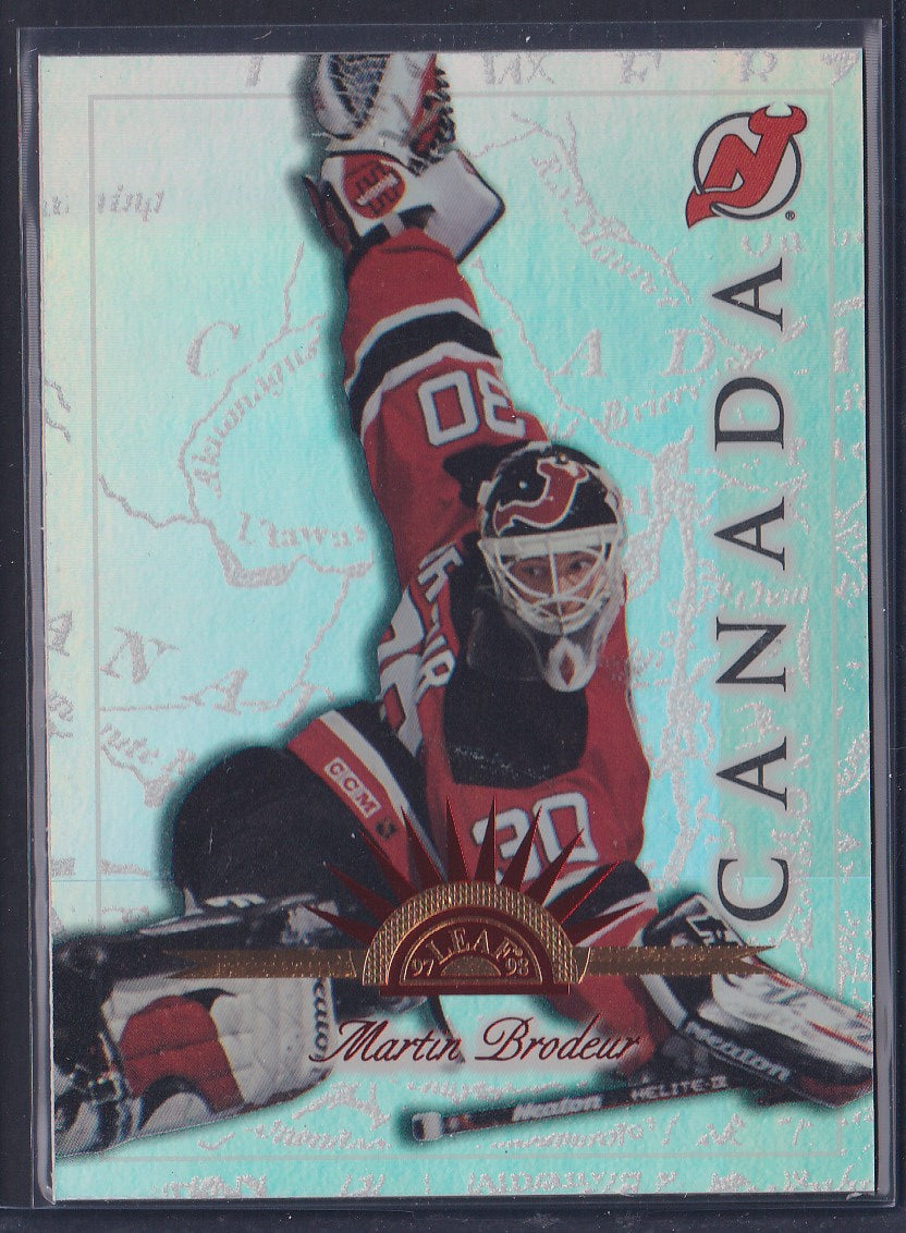MARTIN BRODEUR - 1997 Donruss Leaf International UNIVERSAL ICE /250 #7
