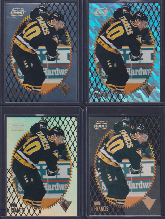 RON FRANCIS - 1996 Pinnacle Summit Metal, Premium Stock, Ice, Artist Proof #10