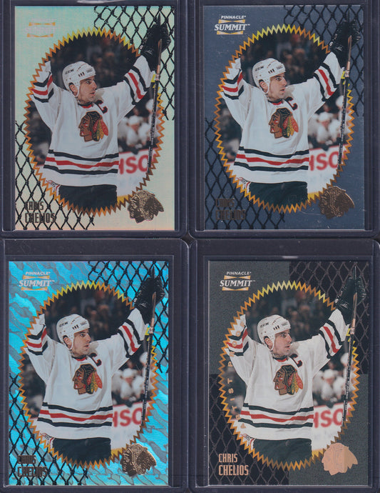 CHRIS CHELIOS - 1996 Pinnacle Summit Metal, Premium Stock, Ice, Artist Proof #43