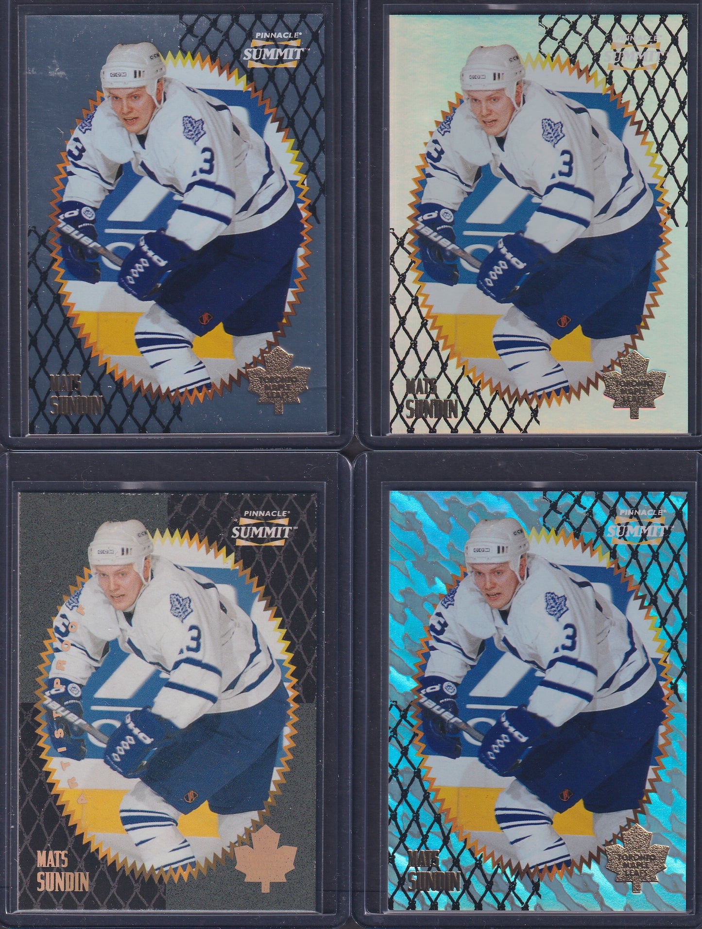 MATS SUNDIN - 1996 Pinnacle Summit Metal, Premium Stock, Ice, Artist Proof #51