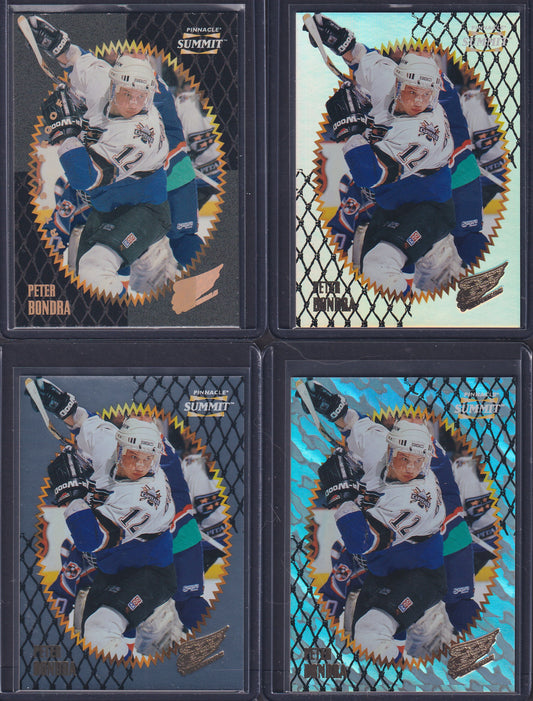 PETER BONDRA - 1996 Pinnacle Summit Metal, Premium Stock, Ice, Artist Proof #62