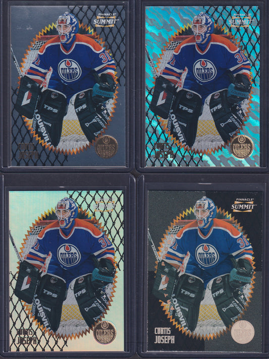 CURTIS JOSEPH - 1996 Pinnacle Summit Metal, Premium Stock, Ice Artist Proof #150