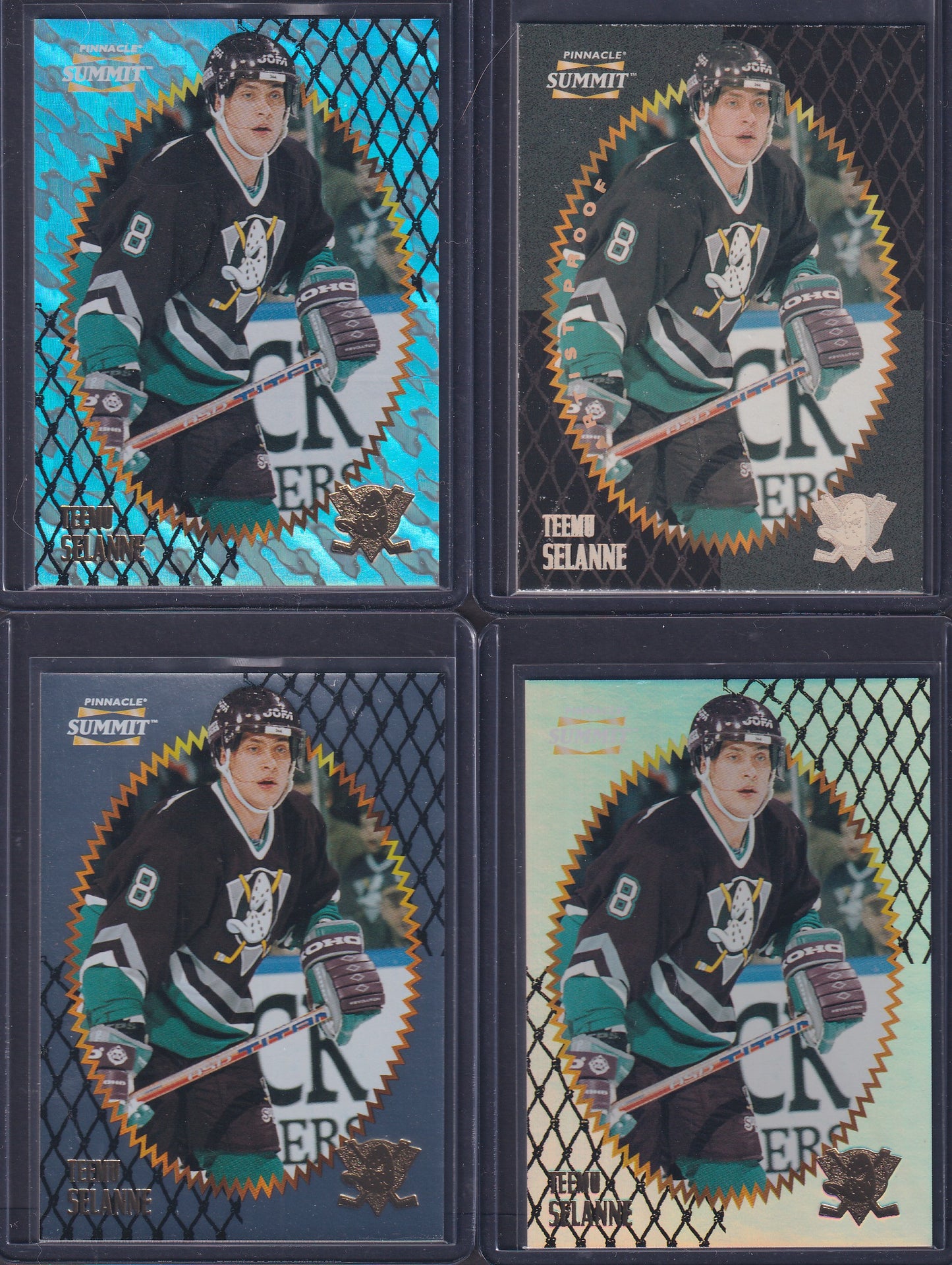 TEEMU SELANNE - 1996 Pinnacle Summit Metal, Premium Stock, Ice Artist Proof #133