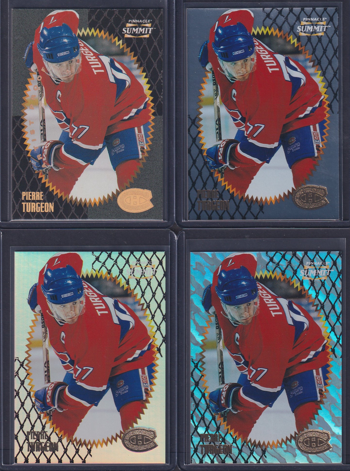 PIERRE TURGEON - 1996 Pinnacle Summit Metal, Premium Stock, Ice Artist Proof #90