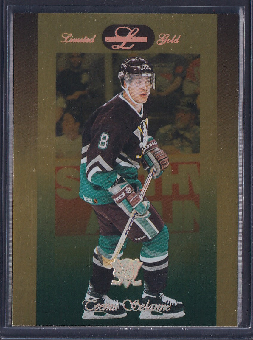 TEEMU SELANNE - 1996 Donruss Leaf Limited Gold #64