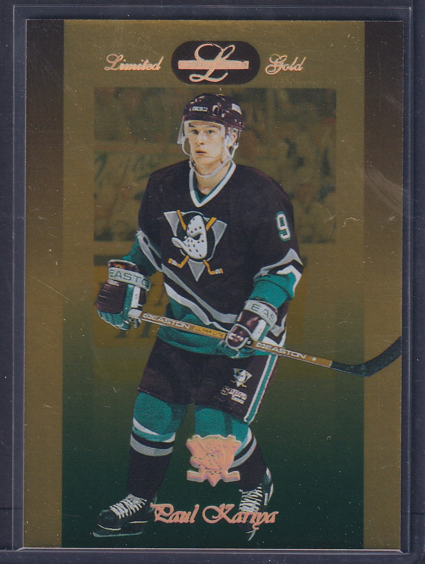 PAUL KARIYA - 1996 Donruss Leaf Limited Gold #17
