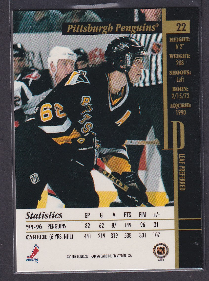 JAROMIR JAGR - 1996 Donruss Leaf Preferred Press Proofs GOLD, SSP #22
