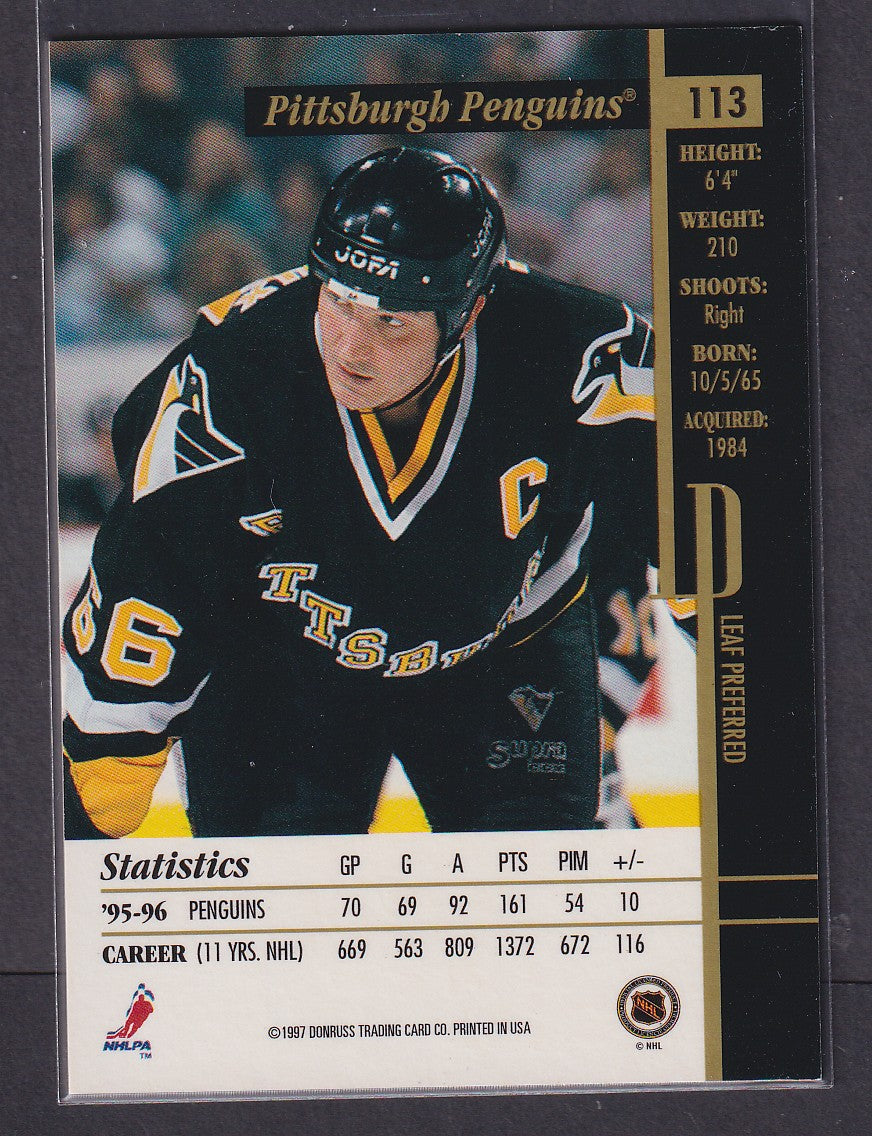 MARIO LEMIEUX - 1996 Donruss Leaf Preferred Press Proofs GOLD, SSP #113