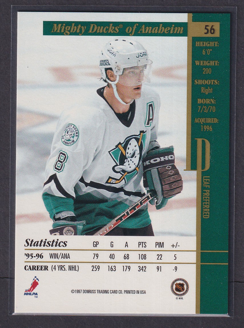 TEEMU SELANNE - 1996 Donruss Leaf Preferred Press Proofs GOLD, SSP #56