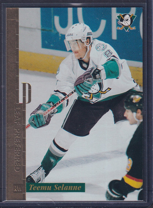 TEEMU SELANNE - 1996 Donruss Leaf Preferred Press Proofs GOLD, SSP #56