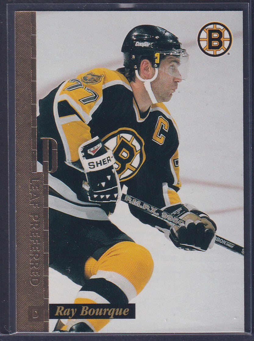 RAY BOURQUE - 1996 Donruss Leaf Preferred GOLD Press Proof #83