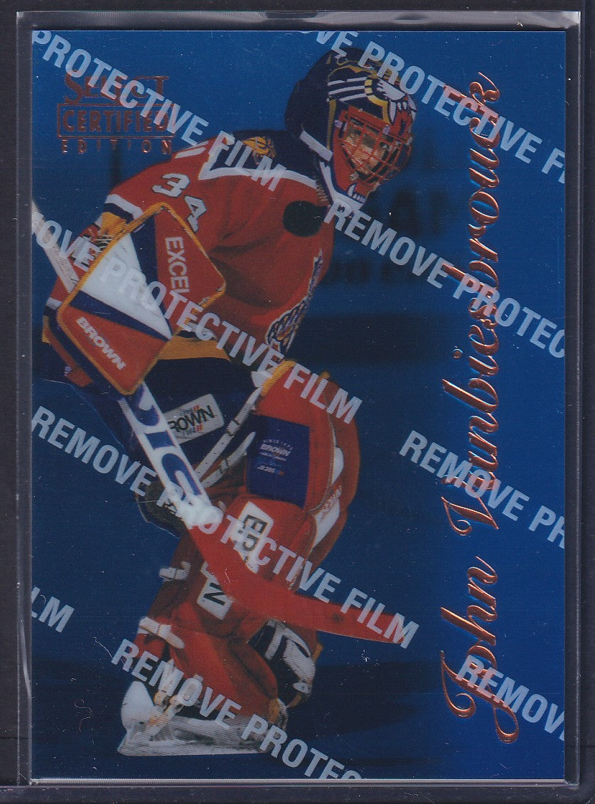 JOHN VANBIESBROUCK - 1996 Pinnacle Select Certified Blue w/ Coating #59