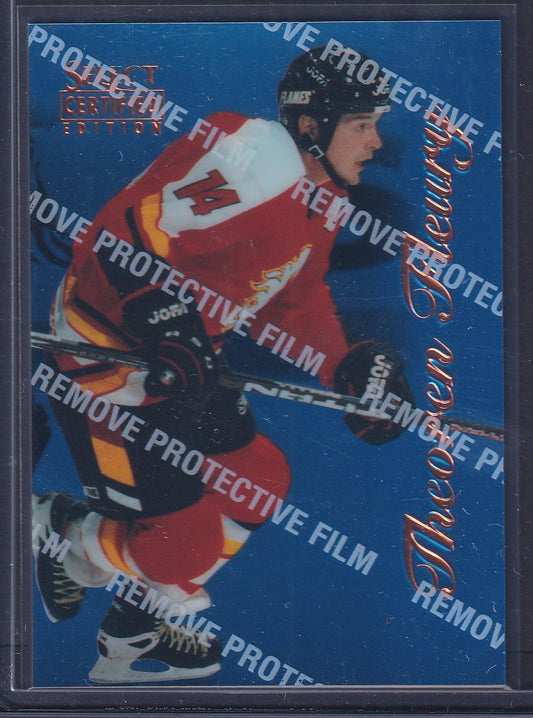 THEOREN FLEURY - 1996 Pinnacle Select Certified Blue w/ Coating #75