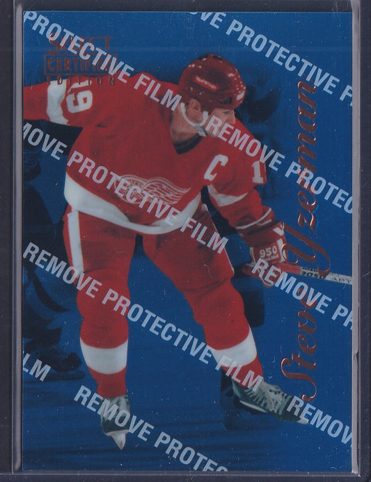 STEVE YZERMAN - 1996 Pinnacle Select Certified Blue w/ Coating #41