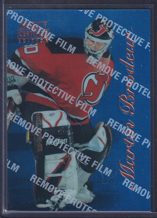 MARTIN BRODEUR - 1996 Pinnacle Select Certified Blue w/ Coating #6