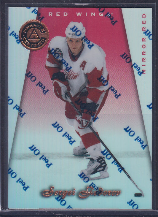 SERGEI FEDOROV - 1997 Pinnacle Certified Mirror Red w/ Coating #56
