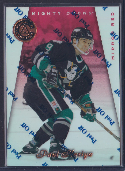 PAUL KARIYA - 1997 Pinnacle Certified Mirror Red w/ Coating #34