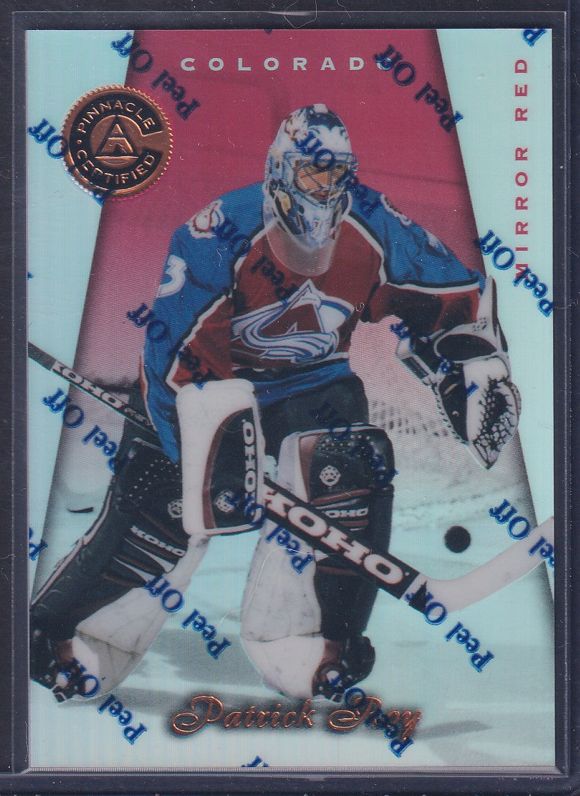 PATRICK ROY - 1997 Pinnacle Certified Mirror Red w/ Coating #2