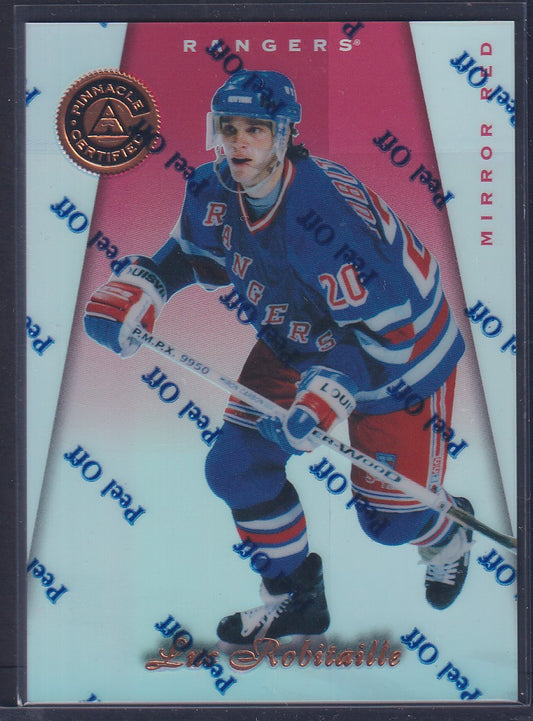 LUC ROBITAILLE - 1997 Pinnacle Certified Mirror Red w/ Coating #92
