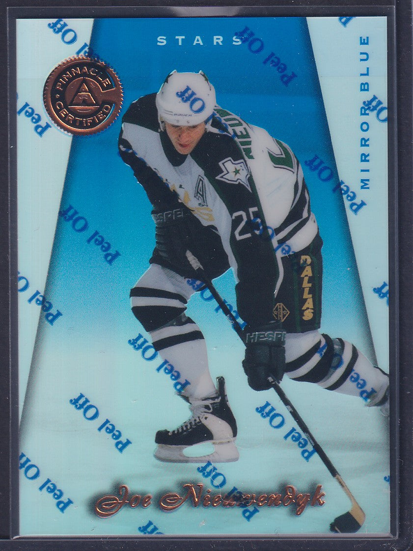 JOE NIEUWENDYK - 1997 Pinnacle Certified Mirror Blue w/ Coating #76