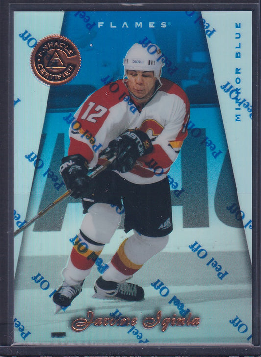 JAROME IGINLA - 1997 Pinnacle Certified Mirror Blue w/ Coating #55