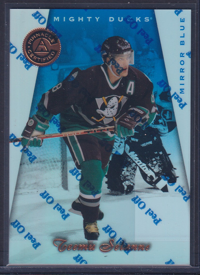 TEEMU SELANNE - 1997 Pinnacle Certified Mirror Blue w/ Coating #39