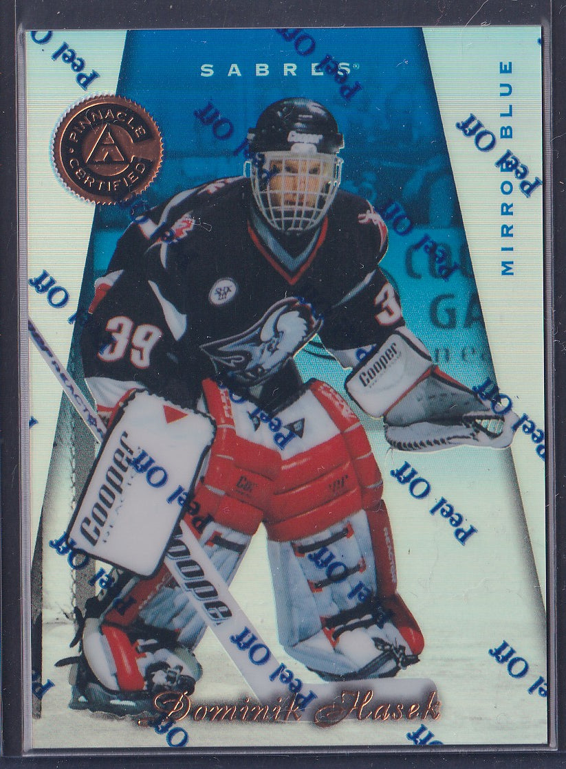 DOMINIK HASEK - 1997 Pinnacle Certified Mirror Blue w/ Coating #1
