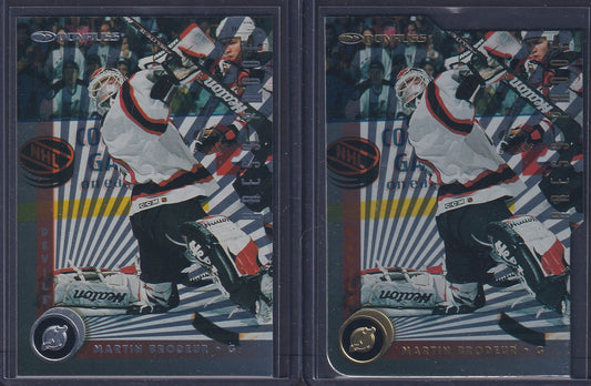 MARTIN BRODEUR - 1997 Donruss Press Proof Silver & Gold, /500, /2000 #126