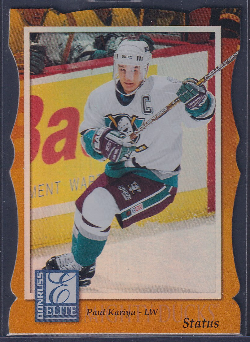 PAUL KARIYA - 1997 Donruss Elite Status Die Cut #7, xxx/100