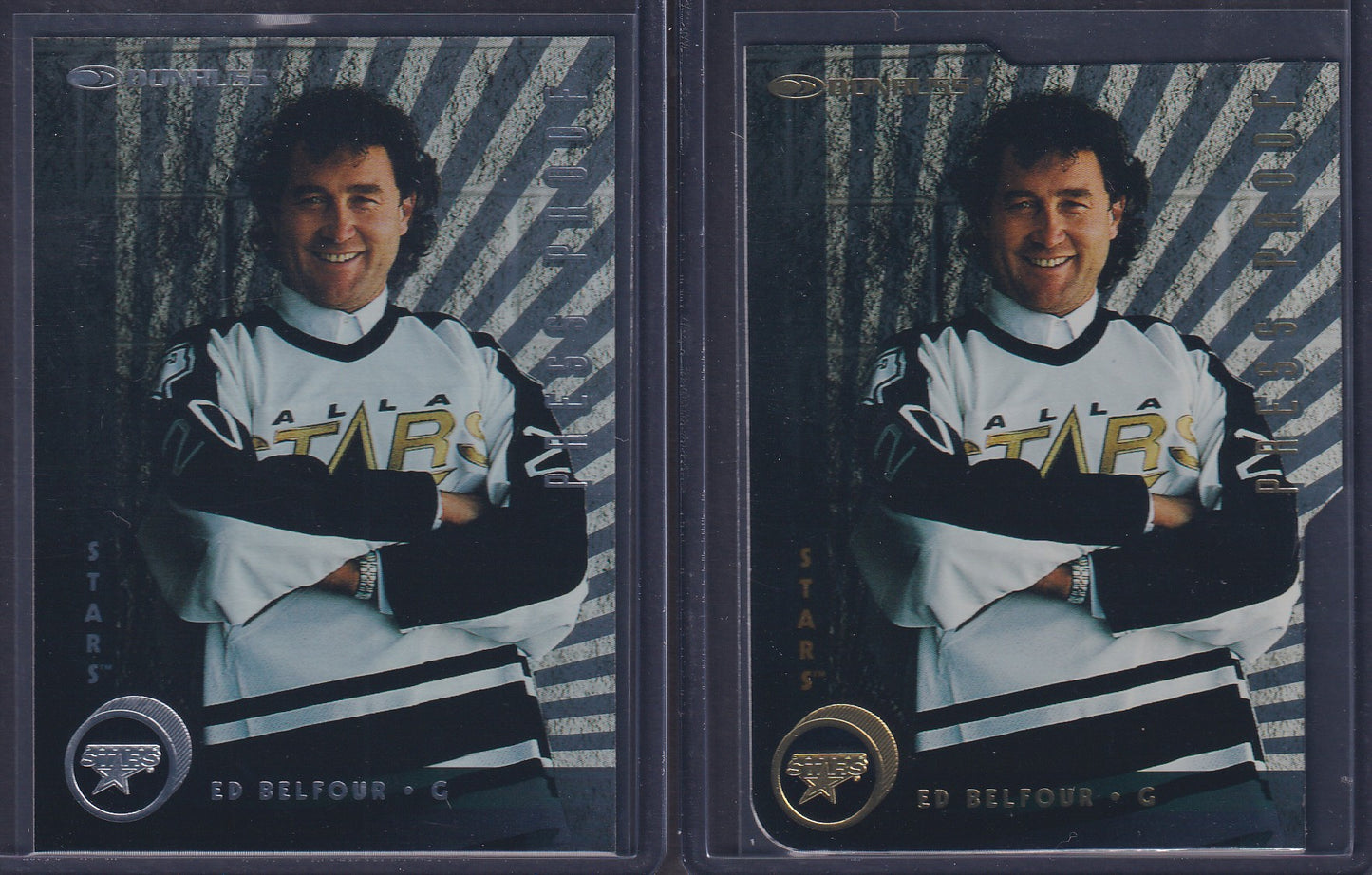 ED BELFOUR - 1997 Donruss Press Proof Silver & Gold, /500, /2000 #164