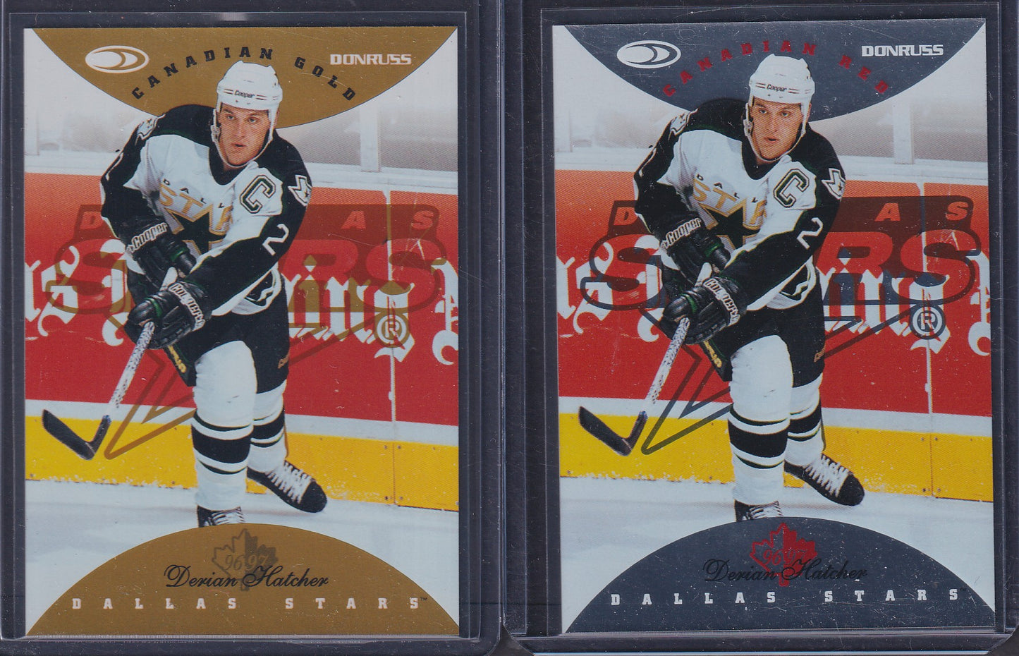 DERIAN HATCHER - 1996 Donruss Canadian Red & Gold Press Proof #4, /750, /150