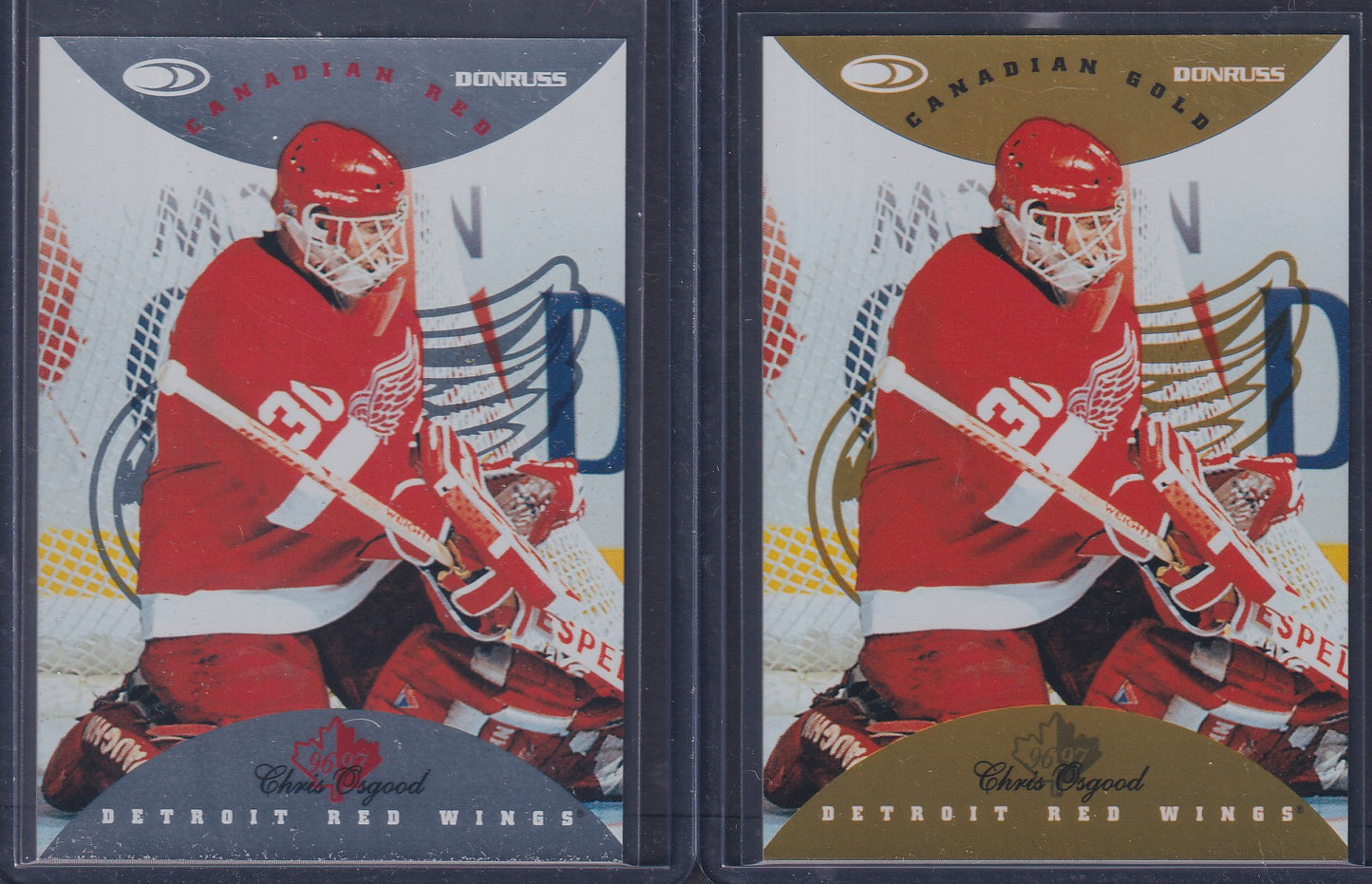 CHRIS OSGOOD - 1996 Donruss Canadian Red & Gold Press Proof #10, /750, /150