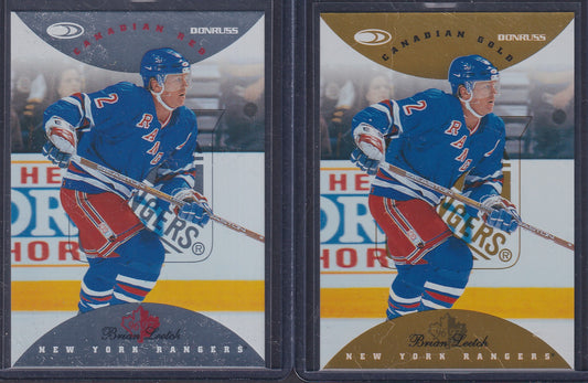 BRIAN LEETCH - 1996 Donruss Canadian Red & Gold Press Proof #108, /750, /150