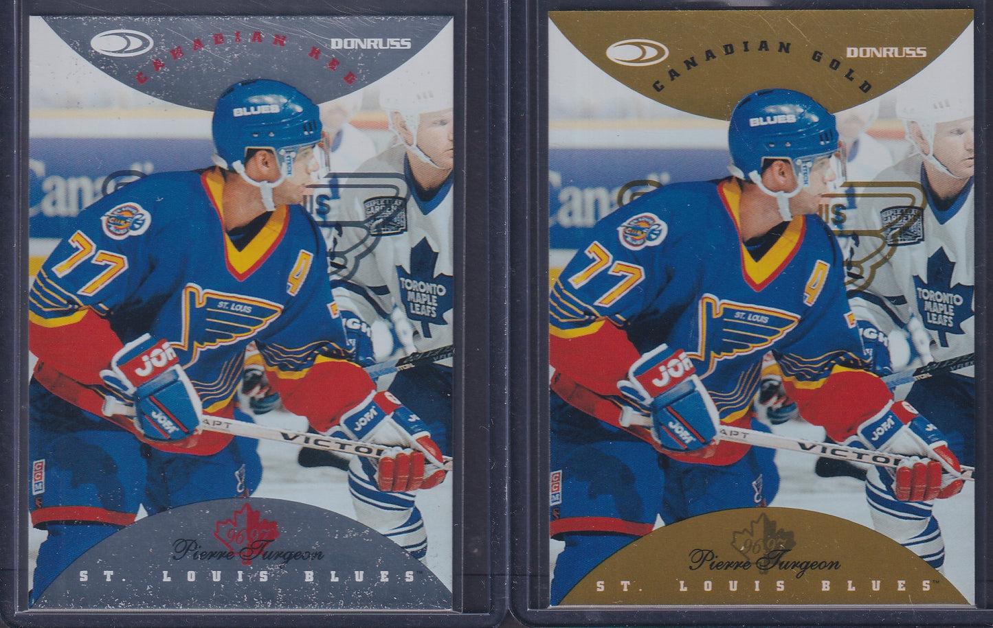 PIERRE TURGEON - 1996 Donruss Canadian Red and Gold Press Proof #110, /750, /150