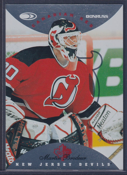 MARTIN BRODEUR - 1996 Donruss Canadian Red Press Proof #46, /750