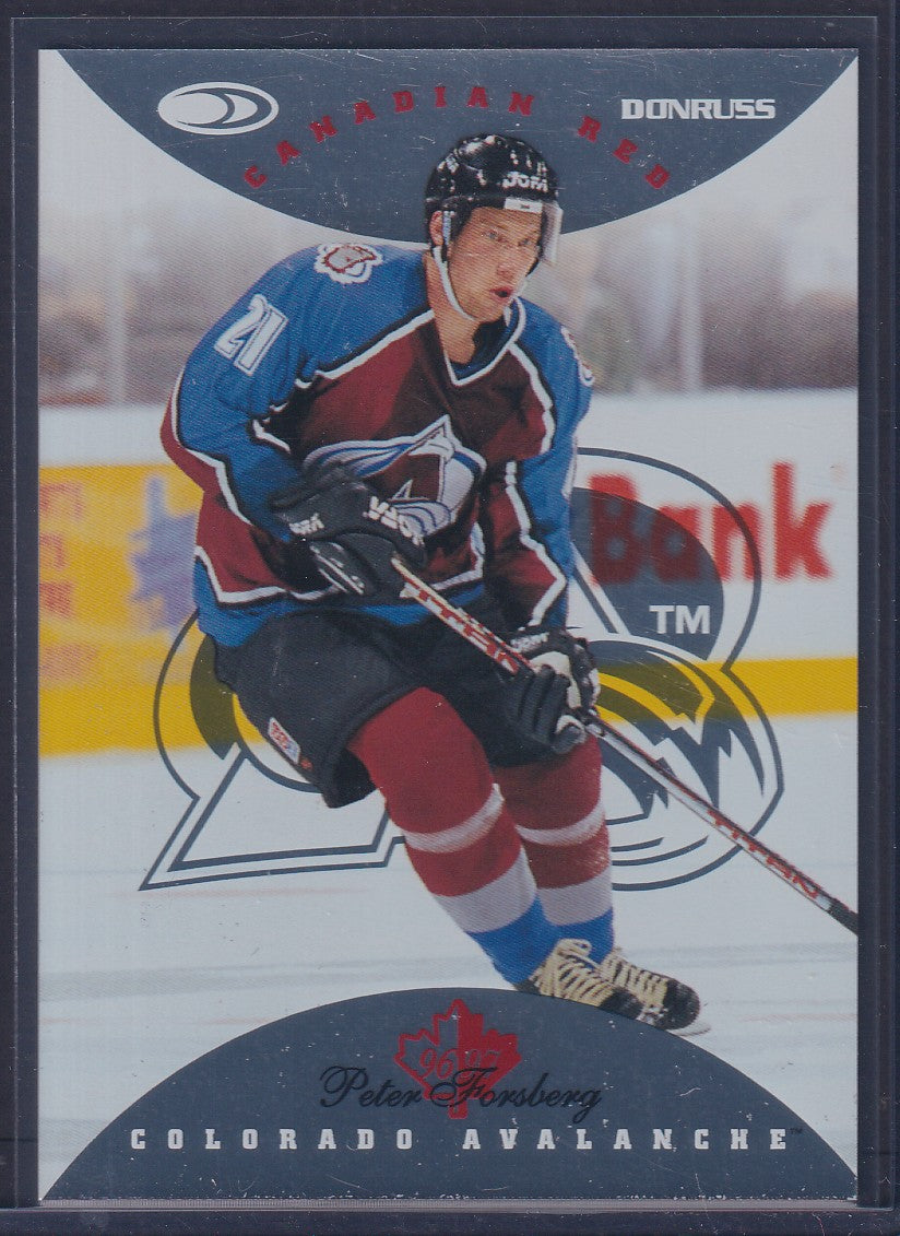 PETER FORSBERG - 1996 Donruss Canadian Red Press Proof #6, /750