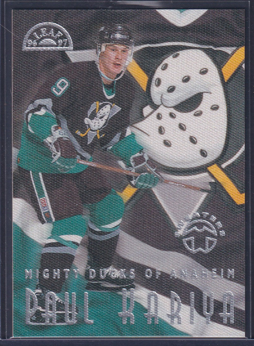 PAUL KARIYA - 1996 Donruss Leaf Sweaters #5, xxxx/5000