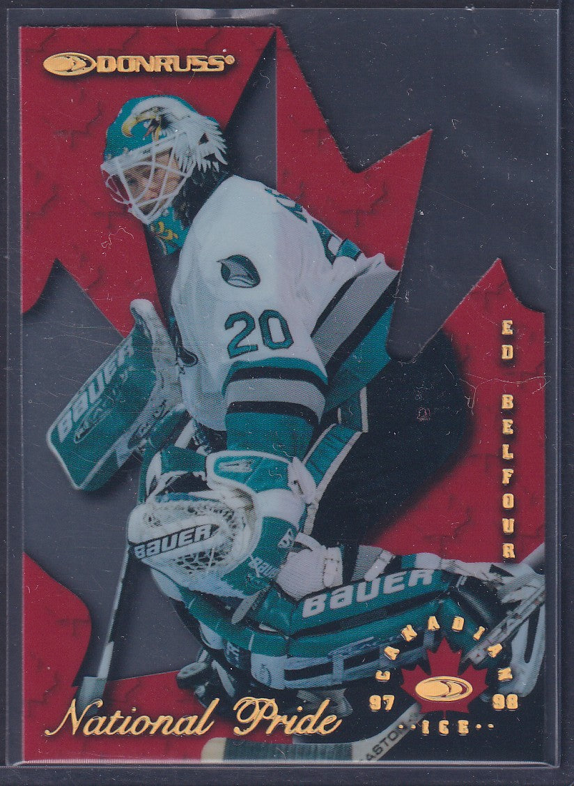 ED BELFOUR - 1997 Donruss Canadian Ice National Price Clear Cut Die Cut #22, xxxx/1997